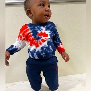 Polo tie dye sweatshirt